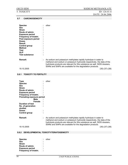 Sodium methanolate - ipcs inchem