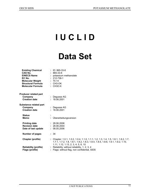 Sodium methanolate - ipcs inchem