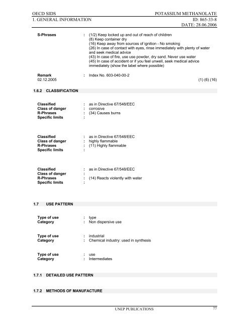 Sodium methanolate - ipcs inchem