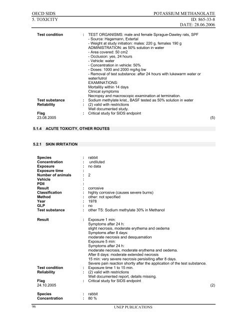 Sodium methanolate - ipcs inchem