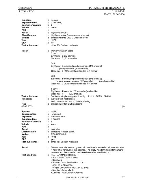 Sodium methanolate - ipcs inchem