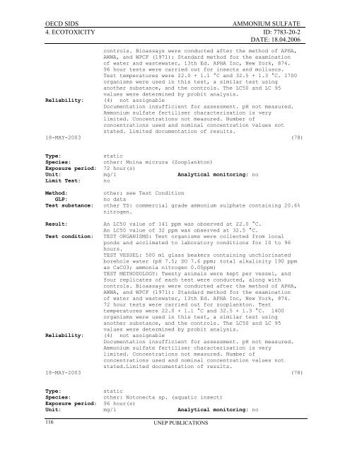 AMMONIUM SULFATE CAS NÂ°: 7783-20-2