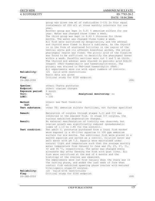 AMMONIUM SULFATE CAS NÂ°: 7783-20-2