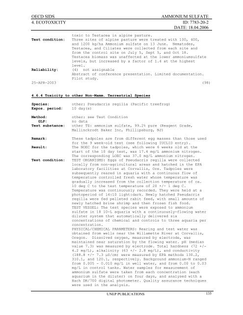 AMMONIUM SULFATE CAS NÂ°: 7783-20-2