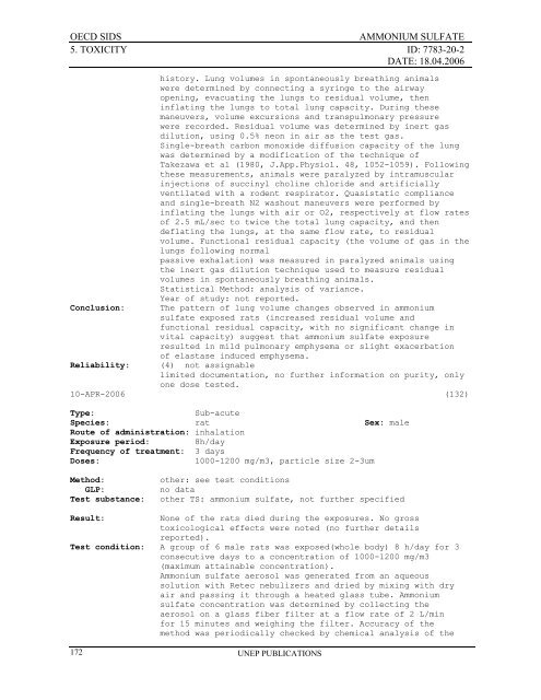 AMMONIUM SULFATE CAS NÂ°: 7783-20-2