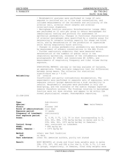 AMMONIUM SULFATE CAS NÂ°: 7783-20-2