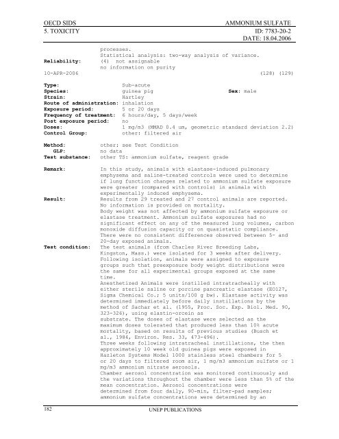 AMMONIUM SULFATE CAS NÂ°: 7783-20-2