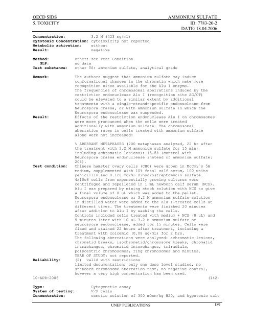 AMMONIUM SULFATE CAS NÂ°: 7783-20-2