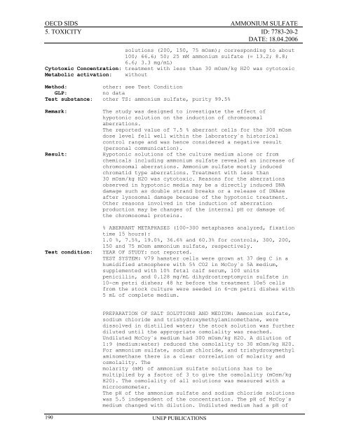 AMMONIUM SULFATE CAS NÂ°: 7783-20-2