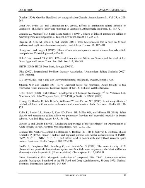 AMMONIUM SULFATE CAS NÂ°: 7783-20-2