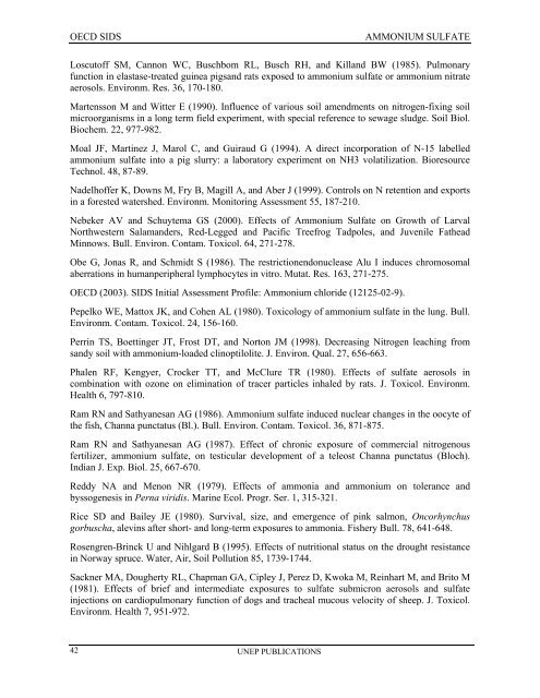 AMMONIUM SULFATE CAS NÂ°: 7783-20-2