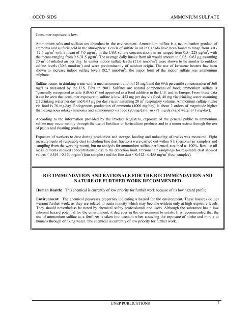 AMMONIUM SULFATE CAS NÂ°: 7783-20-2