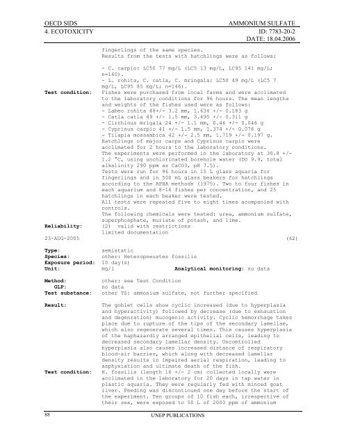 AMMONIUM SULFATE CAS NÂ°: 7783-20-2