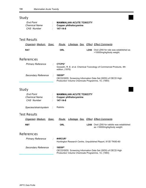 Copper phthalocyanine (SIDS)