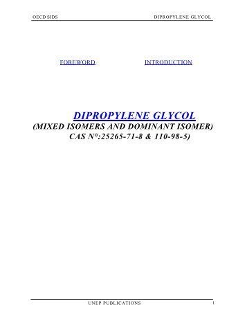 Dipropylene glycol (SIDS)