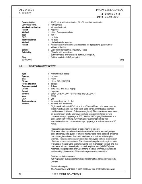 Dipropylene glycol (SIDS)