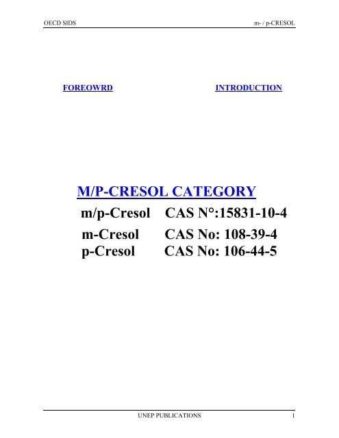 m-Cresol - ipcs inchem