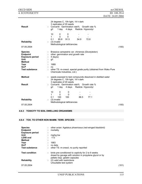 m-Cresol - ipcs inchem