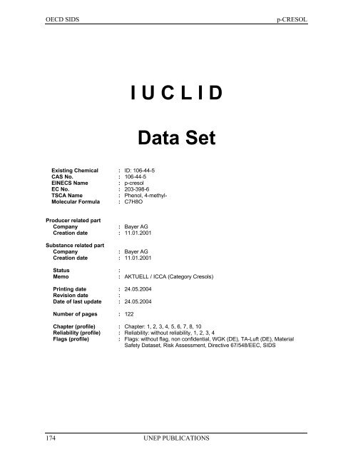 m-Cresol - ipcs inchem