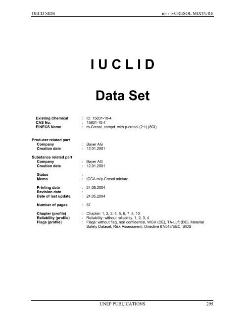 m-Cresol - ipcs inchem