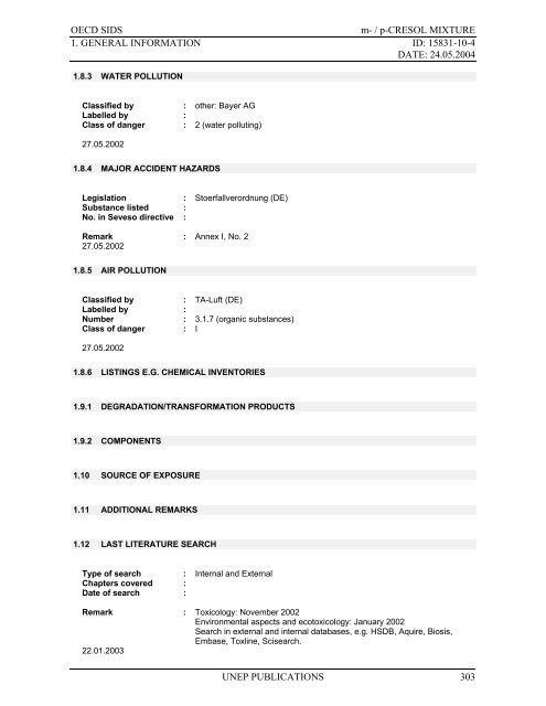 m-Cresol - ipcs inchem