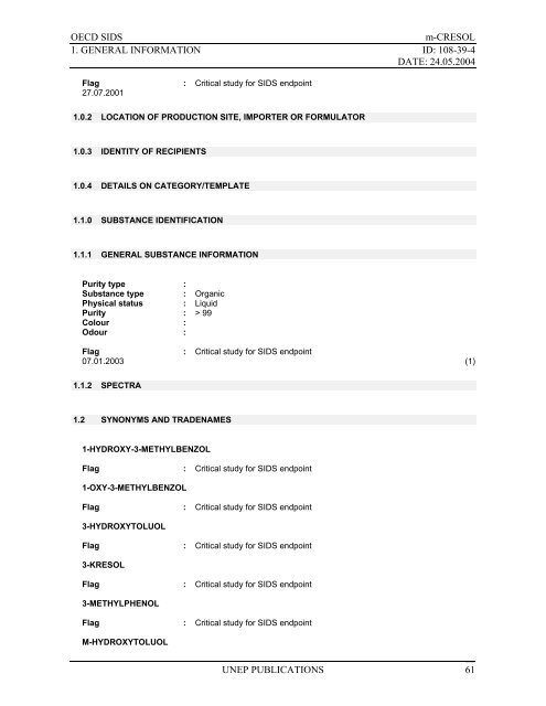 m-Cresol - ipcs inchem