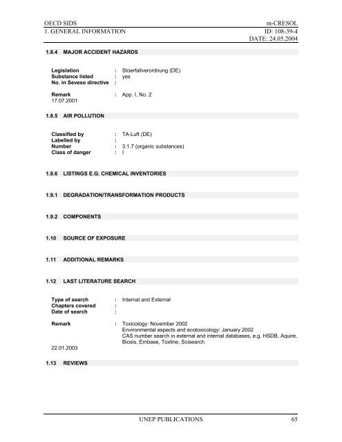 m-Cresol - ipcs inchem