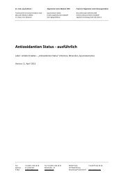 Antioxidantien Status - ausführlich - Ever.ch
