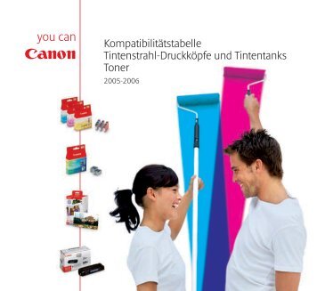 Kompatibilitätstabelle Tintenstrahl-Druckköpfe ... - Canon Deutschland