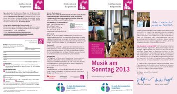 Musik am Sonntag 2013 - Indekark.de