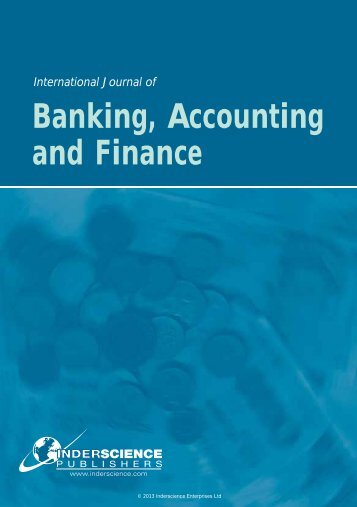 International Journal of Banking, Accounting and Finance