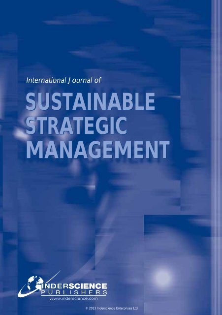 sustainable strategic management sustainable strategic management