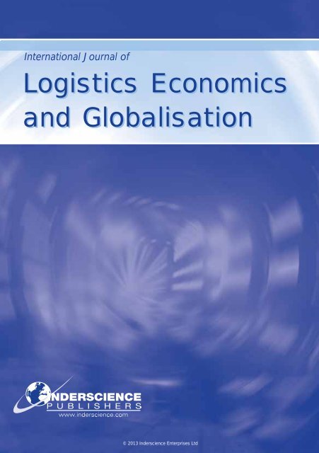 International Journal of Logistics Economics and Globalisation