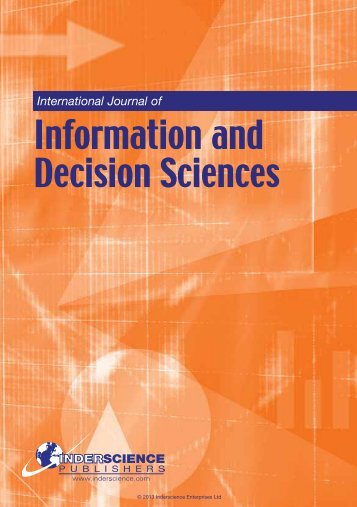 Information and Decision Sciences - Inderscience Publishers