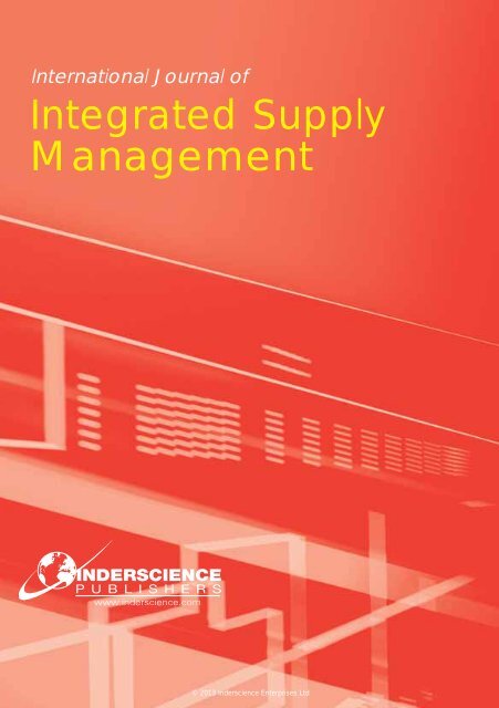 Integrated Supply Management - Inderscience Publishers