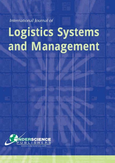 Logistics Systems and Management - Inderscience Publishers