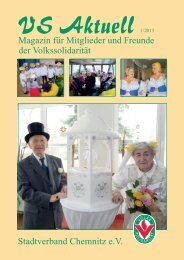 Stadtverband Chemnitz e.V. Magazin für Mitglieder und ... - VS Aktuell