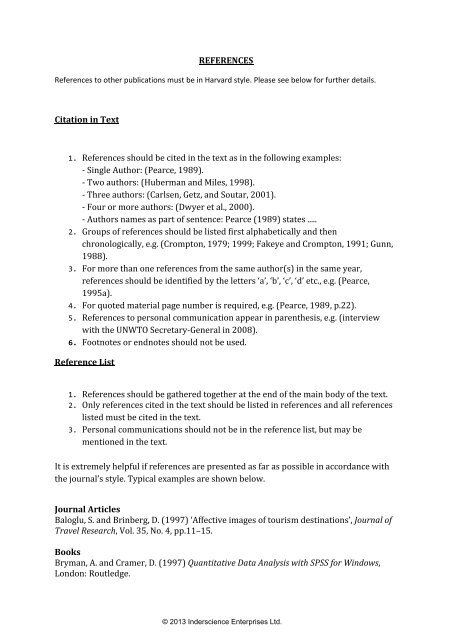 References Citation In Text 1 References Should Be Cited In The