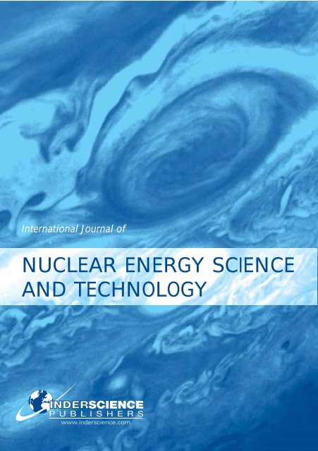 nuclear energy science and technology - Inderscience Publishers