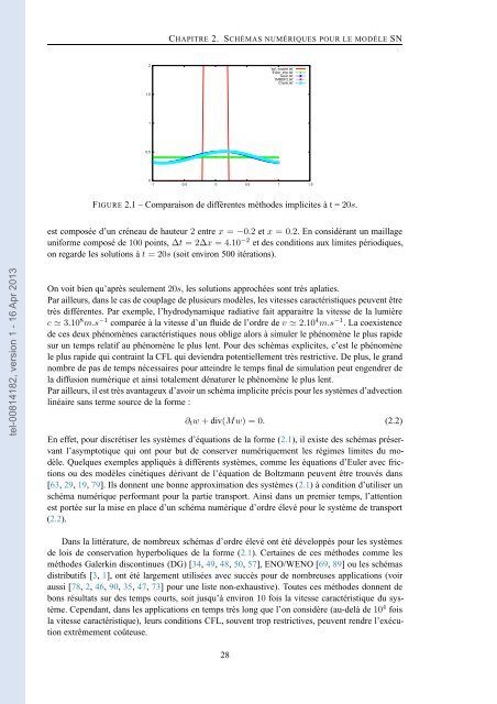 Méthodes numériques pour des systèmes hyperboliques avec terme ...