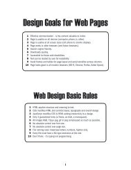 Design Goals for Web Pages - InDesign User Group