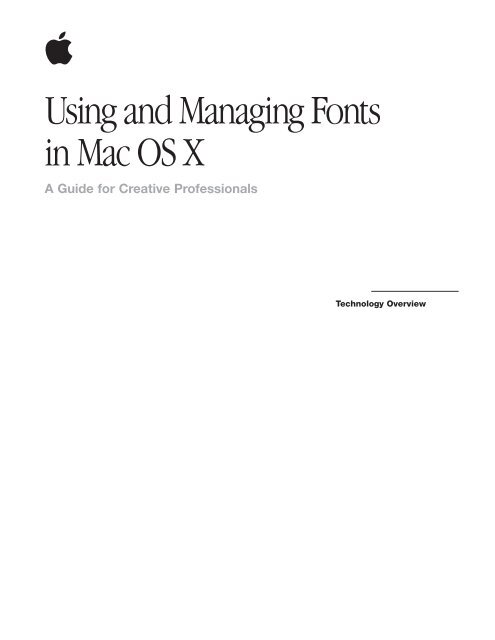 Using and Managing Fonts in Mac OS X - UC Davis Department of ...