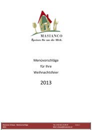 Weihnachtsmenüs Schwaz- Vorschläge - Villa Masianco