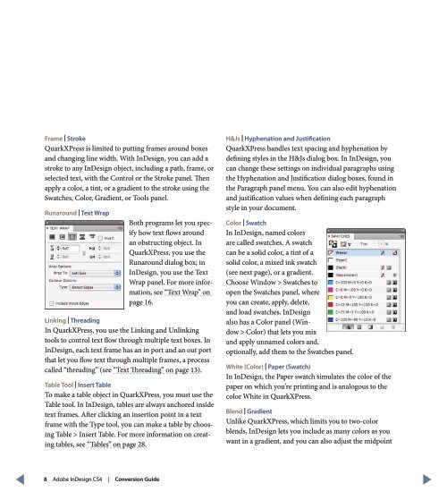 QuarkXPress to Adobe InDesign CS4 Conversion Guide