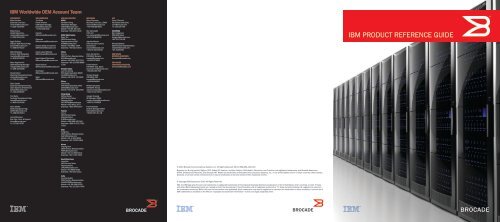 IBM PRODUCT REFERENCE GUIDE - Brocade