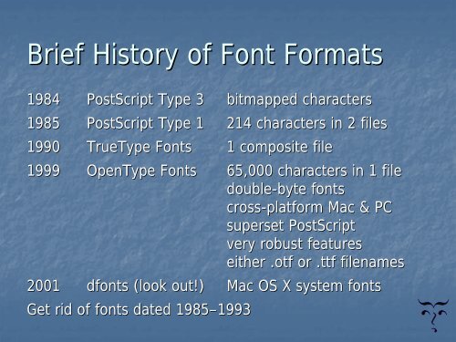 Typography & Font Management - InDesign User Group