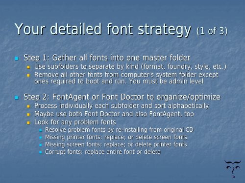 Typography & Font Management - InDesign User Group