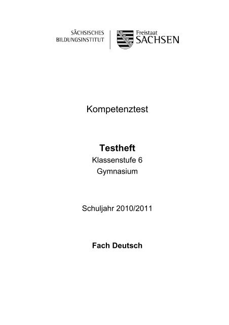 Kompetenztest Testheft - Bildung