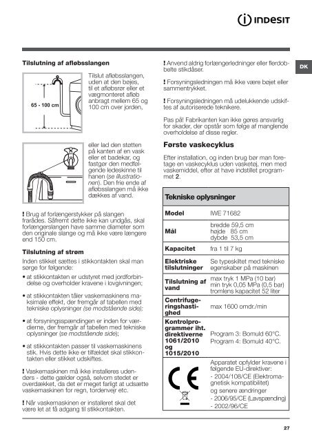 Gebruiksaanwijzing - Indesit