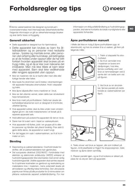 Gebruiksaanwijzing - Indesit